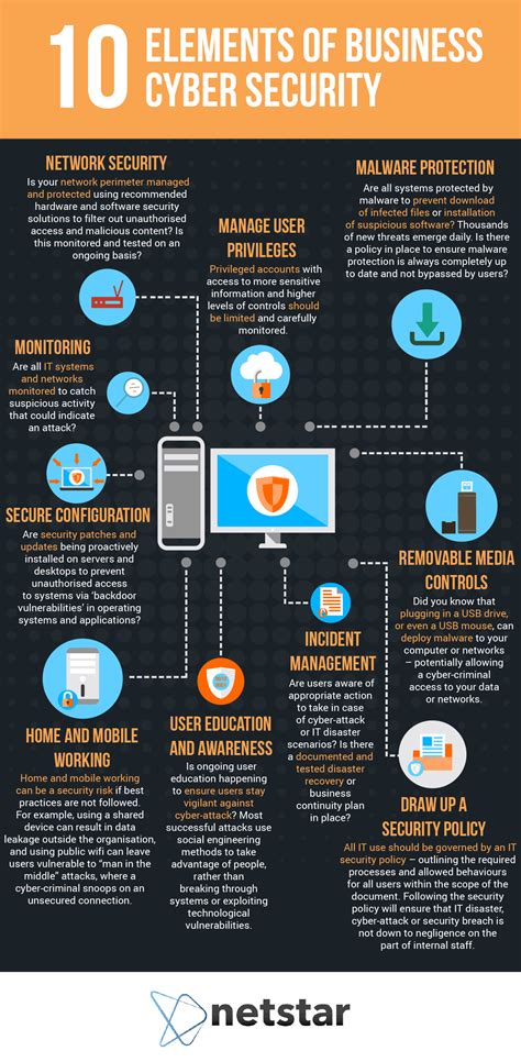10 Elements Of Business Cyber Security Infographic Netstar It Support