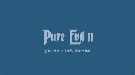 Pure Evil 2 Font Download Free For Desktop And Webfont