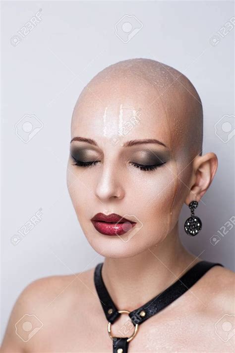 Bald Head Women Shaved Head Women Pixie Cut Septum Ring Nose Ring Bald Girl Bald Heads