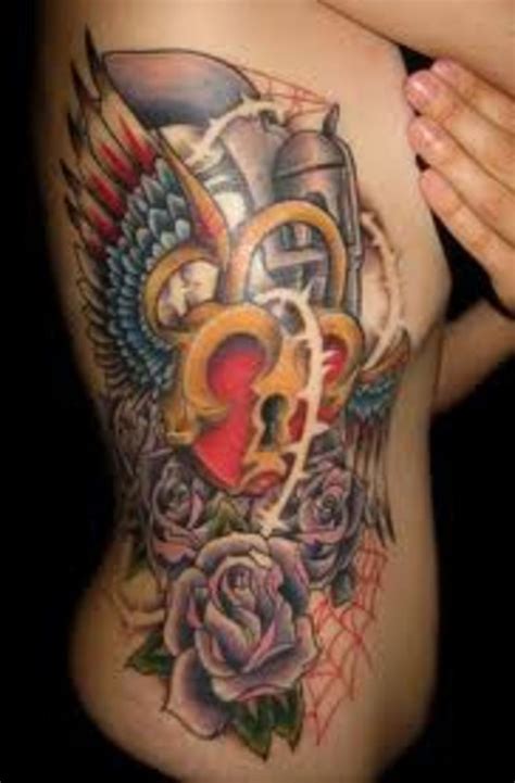 Tattoo tattoo pattern keys and lockets tattoo rose heart locks. Key-and-Lock (and Key-and-Heart) Tattoo Designs and ...