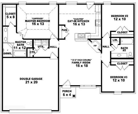 Cool Standard 3 Bedroom House Plans New Home Plans Design