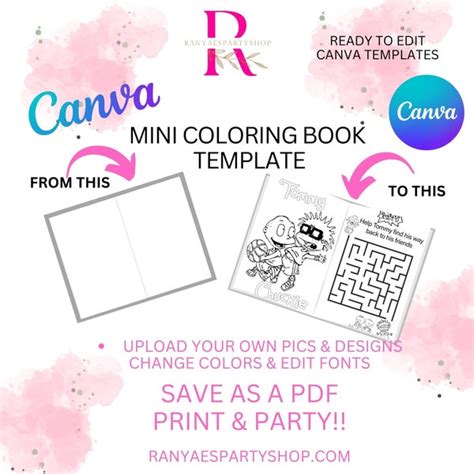 Mini Book Templates - Etsy