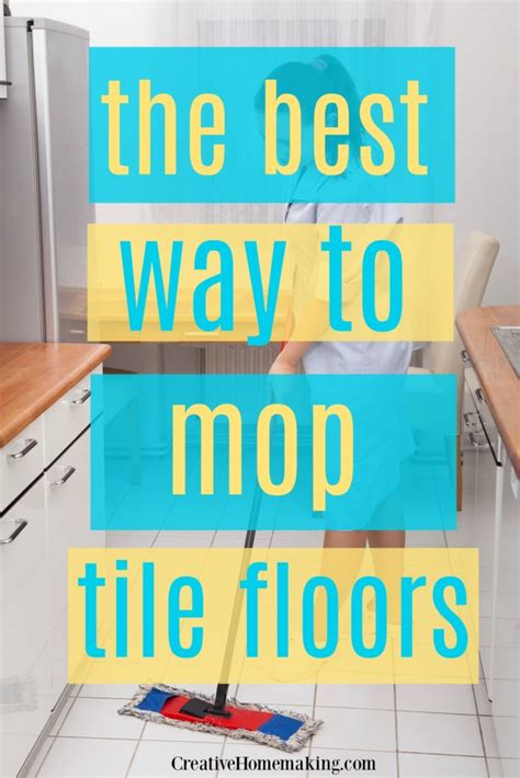 A tile floor should be dry cleaned, or swept or vacuumed, at least twice a week to get rid of the gritty debris that can dull the finish of the tile floor. 6 Quick Tips for Cleaning Tile Floors - Creative Homemaking