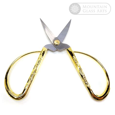 Large Hot Glass Shears Gold