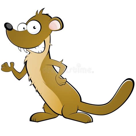 Happy Cartoon Weasel Stock Vector Image Of Caricature 16339618