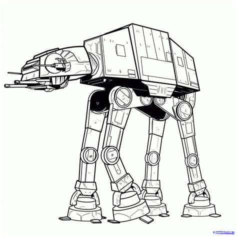 12 At At Walker Coloring Page | Coloriage star wars, Star wars peinture, Affiche star wars