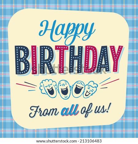 Get unique cards for every occasion! Vintage Birthday Card Happy Birthday All Stock Vector 213106483 - Shutterstock