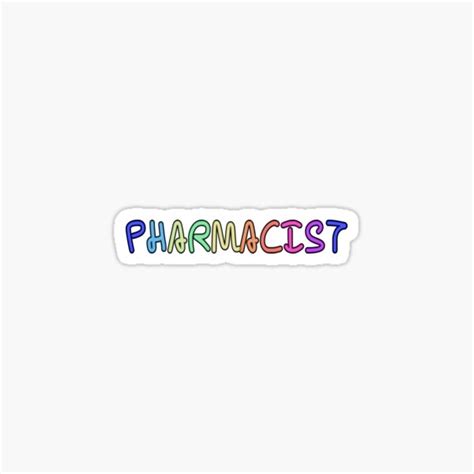 Pharmacist Stickers Sticker For Sale By Choumilanais Redbubble