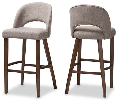 Quality gray stool with free worldwide shipping on aliexpress. Melrose Light Gray Upholstered Walnut Wood Bar Stool, Set ...