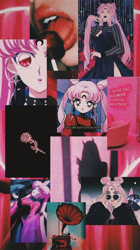 Black Lady Sailormoon Aesthetic Sailor Moon Wallpaper Sailor Moon Aesthetic Sailor Chibi Moon