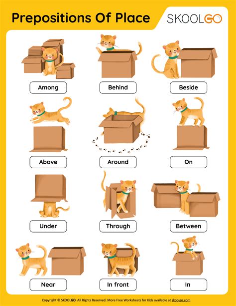 Prepositions Of Place Free Activity Book Printable Wo