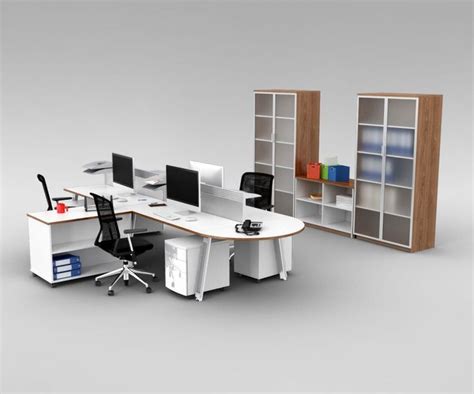 Office Furniture Set By Evermotion Highly Detailed Model Of Office Set