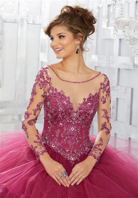 Vizcaya By Mori Lee 89142 Quinceanera Dress Long Sleeve Quinceanera