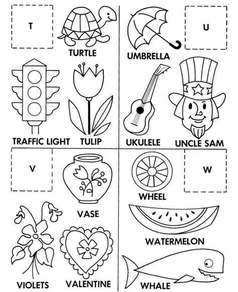 Alphabet Cut And Paste Abc Activity Sheets Letter Matching Coloring