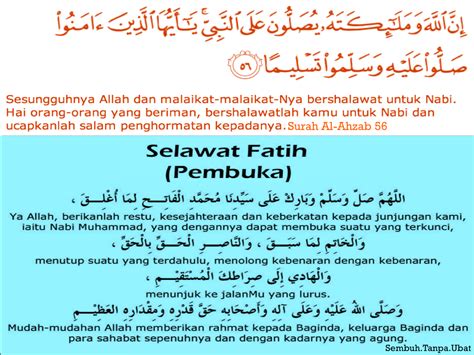 Pusrapi Sembuhtanpaubat Kelebihan And Fadhilat Selawat Fatih