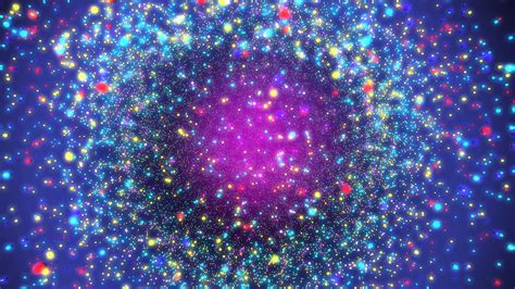 4k Moving Background Massive Color Changing Particle Cluster Morph