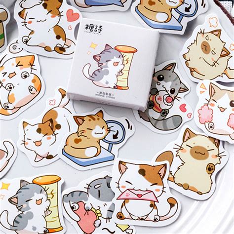Little Chibi Cat Stickers Kawaii Pen Shop