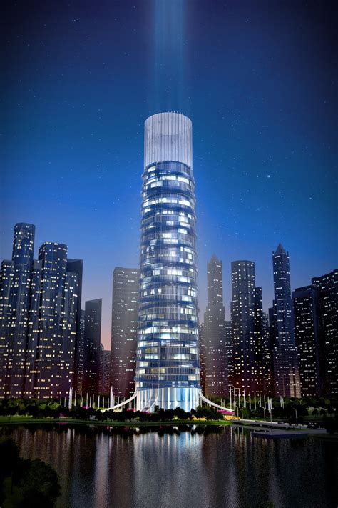 A very tall modern building the service areas which, in a commercial skyscraper, were located in the centre of the plan, are now. Skyscraper hotel concept - DD3D Studio