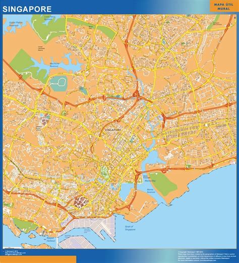 Singapur (singapore) , singapur en el mapa. Mapa Singapur | Mapas Murales de España y el Mundo