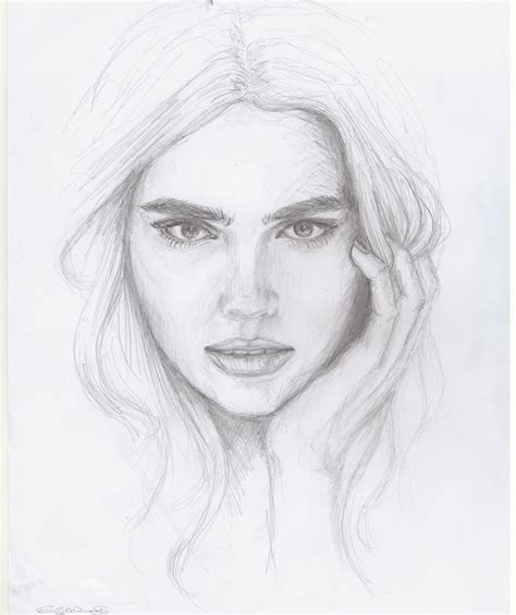 Woman Face Sketch At Explore Collection Of Woman