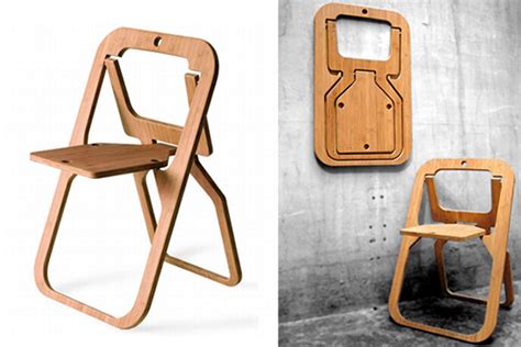 Folding chair made from a single piece of wood: Desile folding chair by
