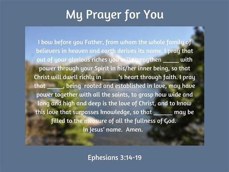 A Prayer For You From Ephesians 3 Prayer For You Prayers You Are