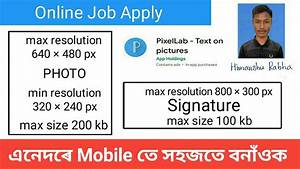 Job Apply Photo Height Weight Size Editor Photo Pixel Size