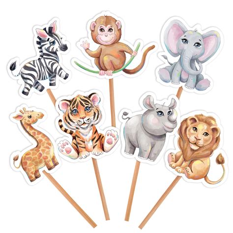 Buy Jungle Animal Centerpiece Party Decorations 28 Pcs Zoo Animals