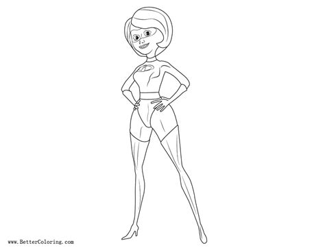 Incredibles Coloring Pages Elastigirl - Free Printable Coloring Pages