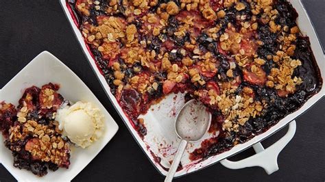 A Twist On Apple Crisp But With Strawberries And Blueberries Perfect
