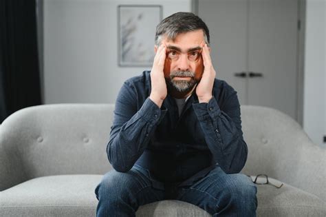 Premium Photo Headache Senior Man Suffering From Migraine Pain