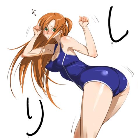 Bobobo Shirley Fenette Code Geass 00s 1girl Ass One Piece Swimsuit School Swimsuit