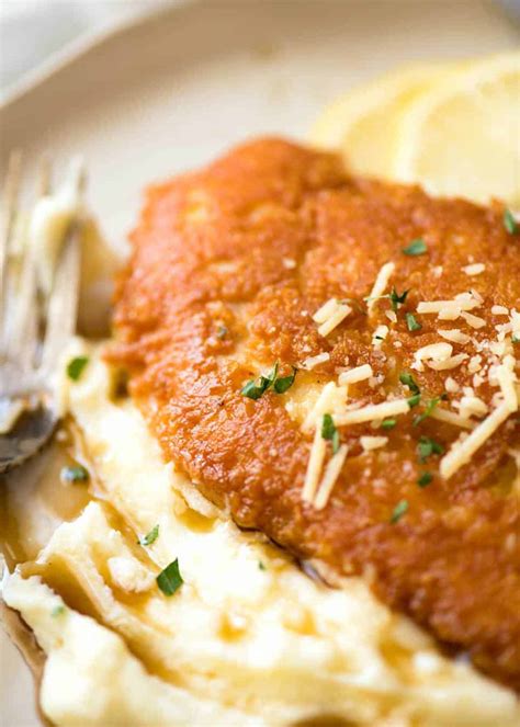 Step 3 dip each chicken breast half into melted butter mixture; Crispy Parmesan Crusted Chicken Breast | RecipeTin Eats