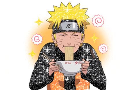Naruto Happily Eating Ramen 