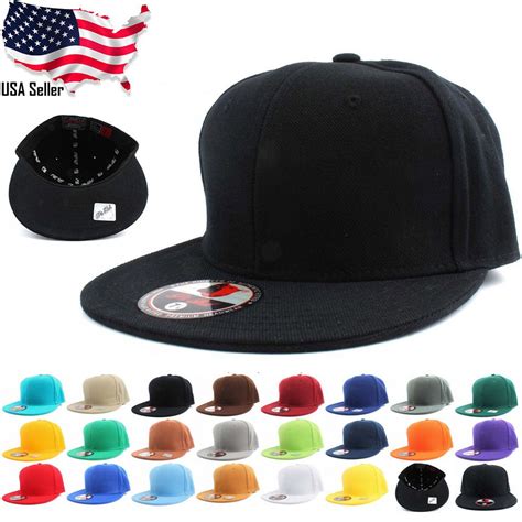 Plain Fitted Flat Bill Visor Baseball Cap Basic New Blank Solid Hat 23 Colors Baseball Cap