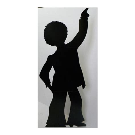 Disco Dancer Male Silhouette Cardboard Cutout 185cm X 80cm Party