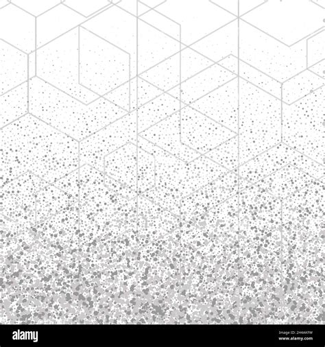 Abstract Hexagonal Background Strewn With Sparkles Modern Design