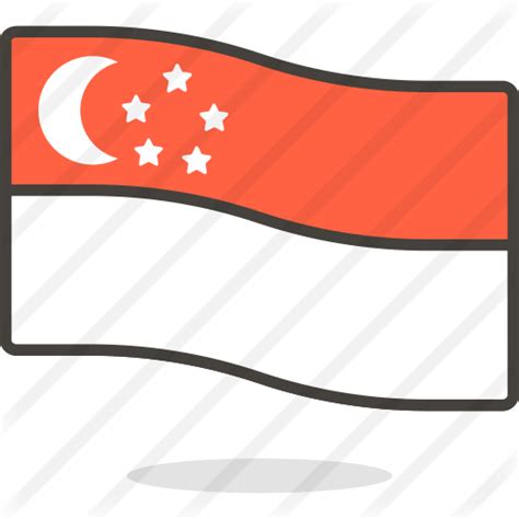 Singapore celebrated its first national day as an independent nation in 1966, one year after singapore's separation from malaysia on 9 august 1965. Singapore Flag Icon at Vectorified.com | Collection of ...