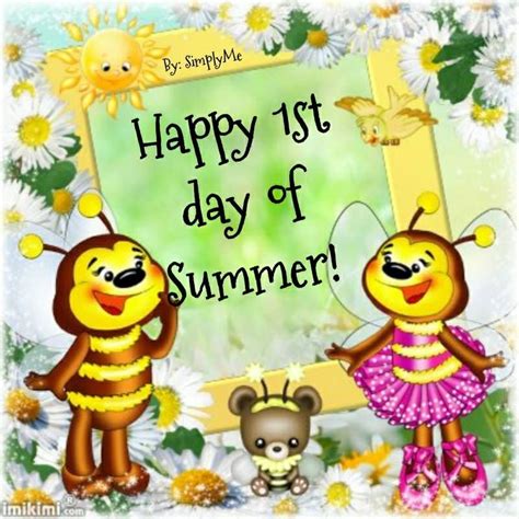 The beginning of the summer half of the year in medieval and modern scandinavian culture, observed in april. Happy 1st Day Of Summer Bee Graphic Pictures, Photos, and ...