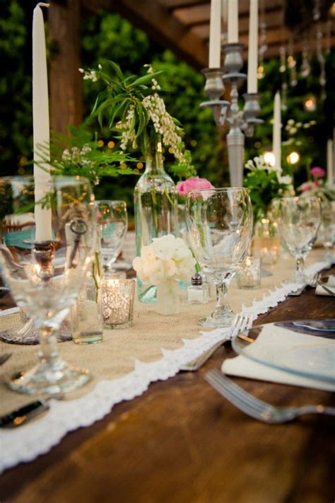 Set up tables for the summer wedding table decoration. A Country & Vintage Style Wedding | Wedding table, Country ...