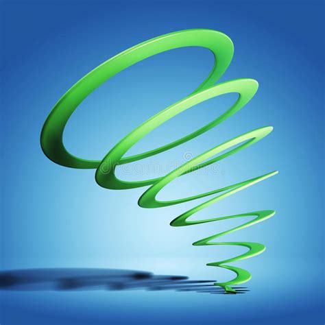 绿色螺旋 库存例证. 插画 包括有 循环, 抽象, 玻璃, 塑料, 作用, 线圈, 绿色, 透明, 反映, 背包 - 1654030