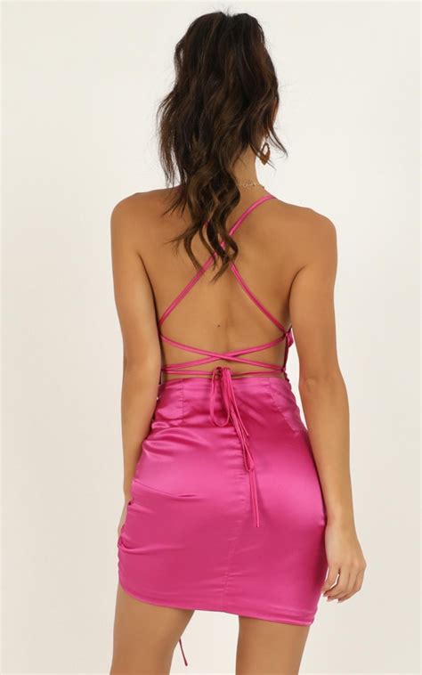Check spelling or type a new query. Look Like This Dress In Hot Pink Satin | Showpo