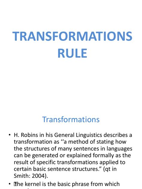 Transformations Rule Syntax Philology Free 30 Day Trial Scribd