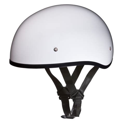Daytona Helmets D CNS XL Skull Cap Naked Solid X Large Hi Gloss White Half Shell Helmet