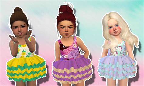 Toddlers Babydoll Dress Mesh Sims20420downloads