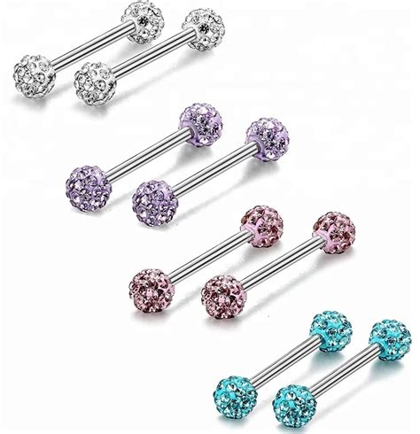 316l Post Gem Ball Female Nipple Piercing Buy Female Nipple Piercingnipple Piercingfemale