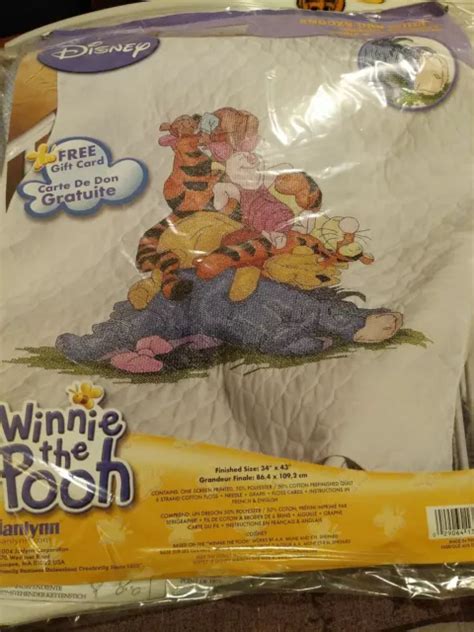 Janlynn Disney Winnie The Pooh Snoozy Day Quilt Stamped Cross Stitch