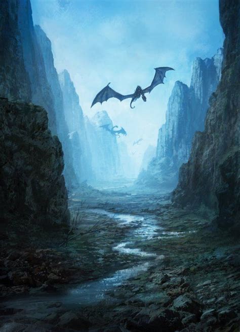 Dragons Fantasy Landscape Fantasy Landscapes Fantasy Creatures