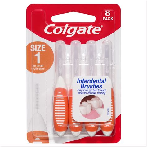 Cg Au00722a Colgate Interdental Size 1 6 X Packs Of 8 Brushes Henry
