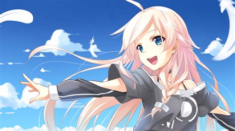 Cute Girl Blue Sky Anime Character Hd Wallpaper Preview